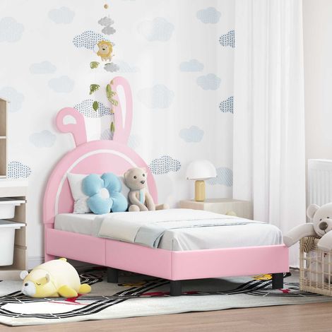 Cadre de lit pour tout-petit avec tête de lit-Structure de lit Rose 70 x 140 cm 648145 (1/5)