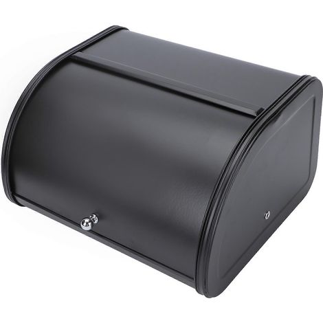Étagère à pain en fer, 00 × 26,00 × 17,80 cm, couleur noire, adaptée au rangement du pain, compatible avec les cuisines domestiques.-AquaForge (1/5)