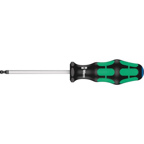 Tournevis hexagonal à tête sphérique, 3/16 pouce x 100 mm, Noir/vert (1/2)