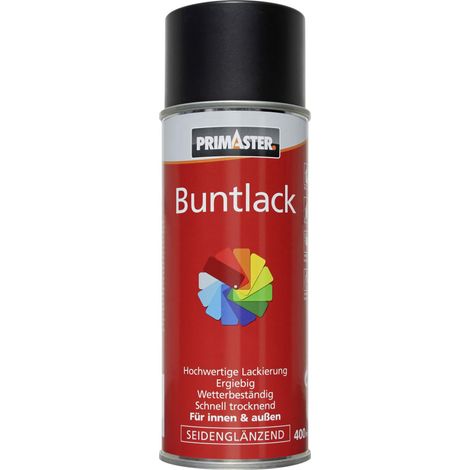 Primaster Lackspray 400ml Verkehrsschwarz Seidenglänzend Wetterfest Sprühlack