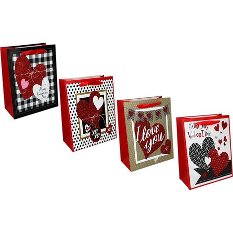 Kleine herzförmige Geschenktüte zum Valentinstag – als Geschenk für Sie (Muster) (1/5)
