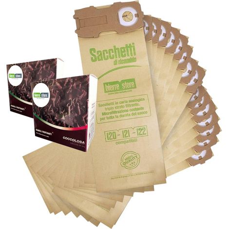 Sacchetti folletto vk 121 vk 122 vk 120 16pz granuli cioccolato compatibili