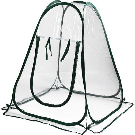 Mini invernadero de cultivo emergente, cubierta de invernadero para interiores y exteriores, cobertizo de jardín pequeño portátil, cubierta protectora de plantas 70x70x80cm (1/5)