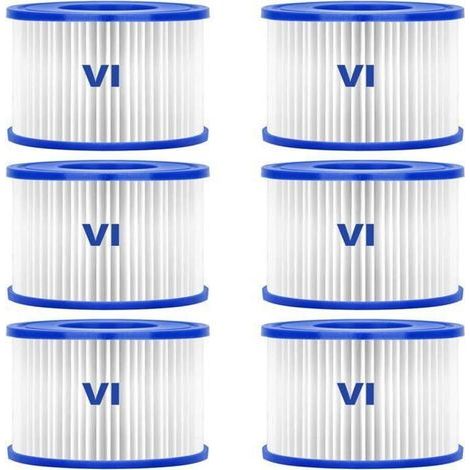 Filtre à cartouche - RICEEL - Bestway 58323 - 6 PCS - Compatible Lay-Z-Spa - Filtration efficace (1/5)