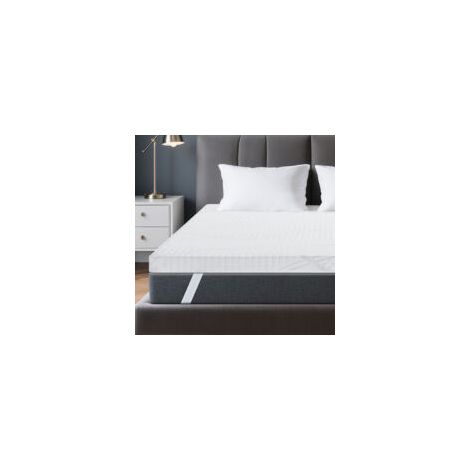 Matratzenauflage 180x200 cm INRE , 6 cm dick, hochelastischer Schaumstoff, weicher oder fester Komfort, ergonomischer, waschbarer, antiallergischer Bezug