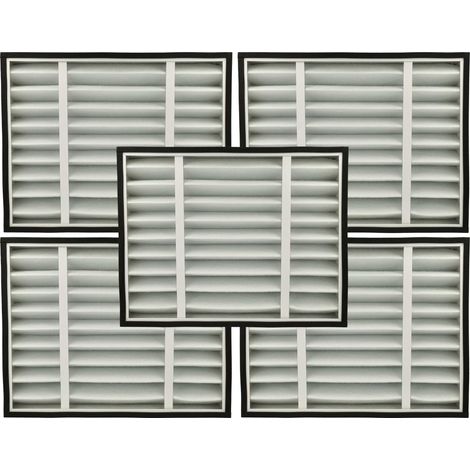 vhbw 5x Vorfilter Ersatz für Dustcontrol 42917 für Luftreiniger - Papier / Schaumstoff, Filterklasse G4 Weiß (1/4)