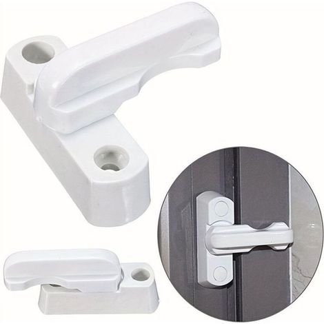 3pc T-lock Plastique Acier Fenêtre Porte Boulon Loquet Boucle, Anti Vol Sécurité Poignée De Tirage Maison, Serrures Domestiques