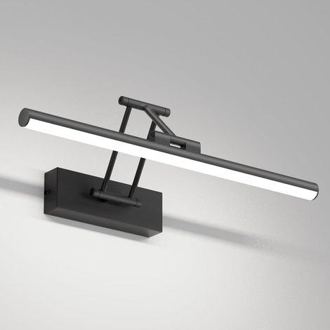 Lampe LED pour miroir de salle de bain, 40 cm, rotative, IP44, 12 W, 970 lm, blanc froid 5500 K, noir (1/5)