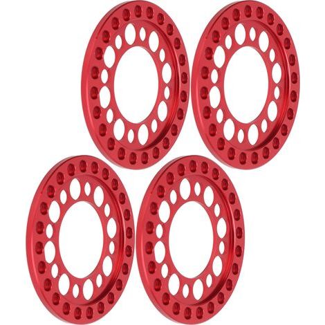 Ersatz-Beadlock-Felgenring für Axial SCX10 90046 und Traxxas TRX4 1/10 (rot) (1/5)