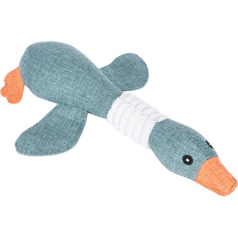 Jouet à mâcher amusant et résistant en forme d'oie couineuse pour chien et chat - Accessoires pour animaux de compagnie - Bleu violacé (1/5)