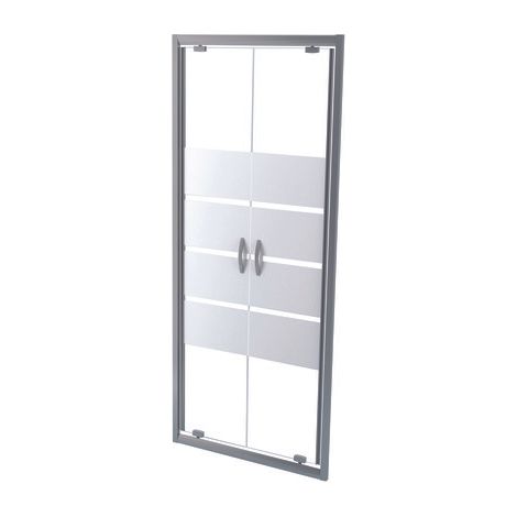 ONDEE ZEN - Porte de douche SHIVA - Porte Battante - Finition Chromé - 80x190cm (1/3)