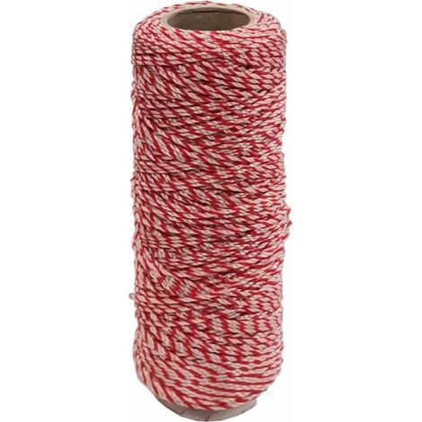 LENZA P/MURATORE IN PP BIANCO ROSSO 100 M 5 PZ