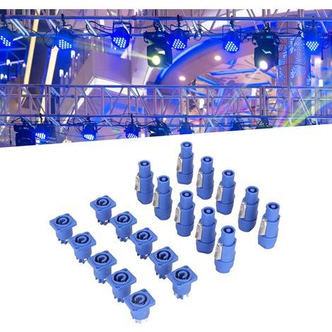 10 Jeux de Connecteurs d'Alimentation 3 Broches pour Éclairage Scénique Professionnel, Câble Secteur pour Écran LED et Enceintes, 250V 20A (1/5)