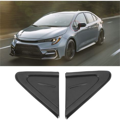 Enjoliveurs triangulaires de rétroviseurs extérieurs compatibles avec les Toyota Corolla 2019, 2020 et 2021 (références : 60118-02370 et 60117-02370) (1/5)