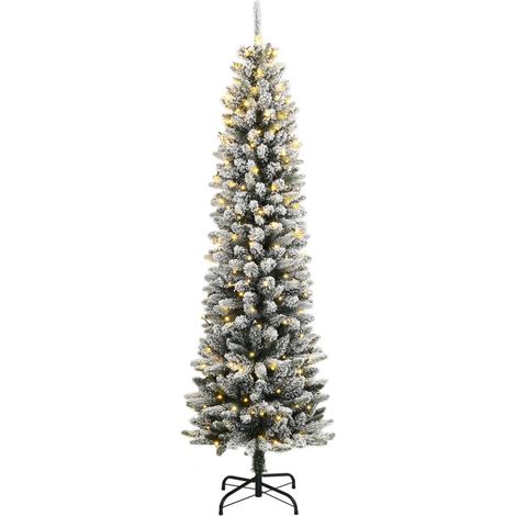 Albero di Natale  Albero natalizio  Albero festivo Artificiale con 150 LED e Neve Fioccata 150 cm (1/5)