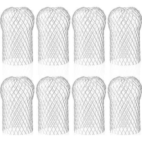 8x Filtres de Gouttière en Aluminium,Protections de gouttières en métal pour les avant-toits,8.8x14.5cm (1/5)