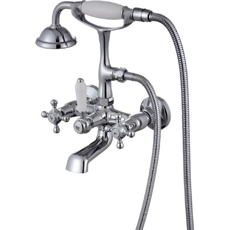 Grifo pared retro baño/ducha KINGDOM cromado (1/4)