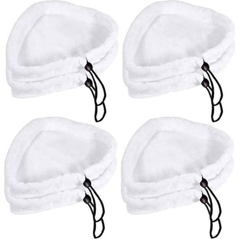 Lot de 8 Lingettes Microfibres pour Balai Vapeur H2O MOP Serpillère de Rechange pour Nettoyeur Vapeur Triangulaire Pads de Nettoyage (1/4)