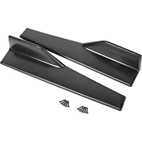 2 pièces Jupes latérales universelles pour voiture, déflecteurs d'ailes diffuseur texture fibre de carbone (1/5)