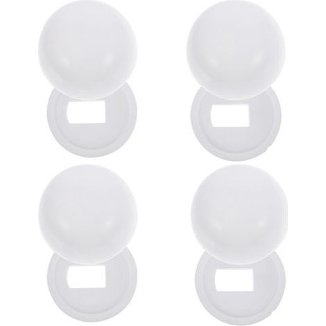 Paar universeller Schrauben zur Montage des WC-Deckels – 3,50 x 3,50 x 2,00 cm – Weiß (1/4)