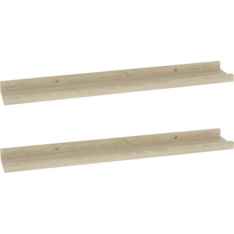 Wall Shelves 2 pcs Sonoma Oak 60x9x3 cm vidaXL