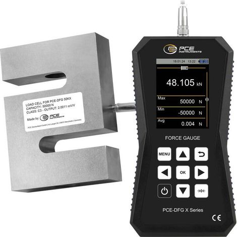 [NEUWERTIG] B-Ware PCE Instruments Kraftmessger�t Dynamometer Messger�t 50 kN externer Sensor (1/2)