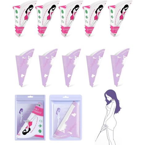 Portable Women's Urinal, 20 Pieces Foldable and Disposable Pee Funnel, Lightweight and Compact Paper, Ideal for Pregnant Women, Travel, Hiking All Daily Activities (1/5)