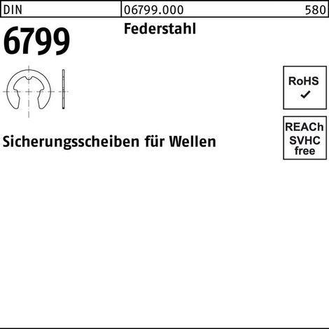 DIN 6799 Sicherungsscheiben für Wellen Federstahl 5 S 5000 Stk (1/2)