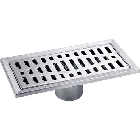 Siphon de sol pour douche et cuisine, en acier inoxydable, pour évacuation des eaux usées, installation murale ou au sol, résistant et durable (1/5)