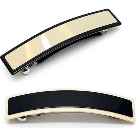 2 Pcs Barrettes Cheveux, Pince Cheveux Classique Pinces Cheveux Automatiques Pour Filles, Accessoires De Cheveux Pour Femmes (1/5)