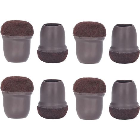 Lot de 8 protège-pieds de chaises, de tables et de lits coussinets souples et élastiques pour pieds de meubles, pour une utilisation domestique (petit format). (1/5)