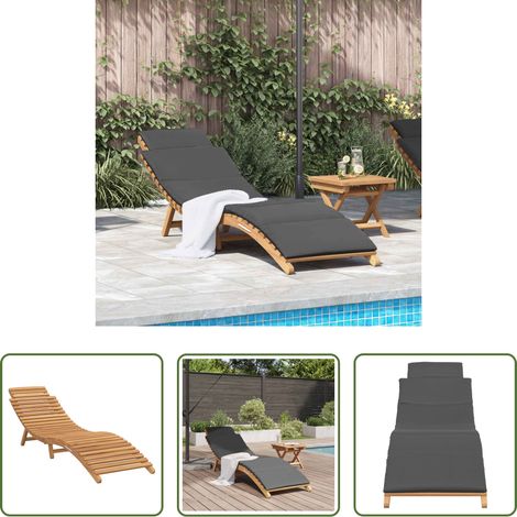 Transat en teck - Transat de jardin Marron 198 x 55 x 58,5 cm Bois de teck massif (1/5)