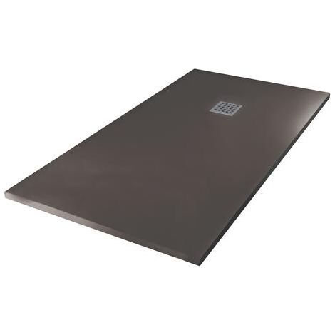 Receveur de douche résine de synthèse Mina gris anthracite 90x180 (1/2)