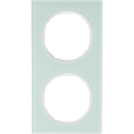 HAGER R.3 CADRE R3 2 ÉLÉMENTS CRISTAL BLANC POLAIRE