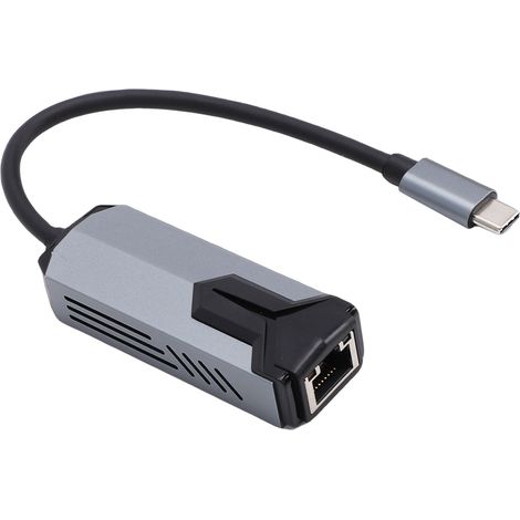 Adaptateur USB-C vers Ethernet 5 Gbit/s compatible MacBook, convertisseur USB-C 3.0 vers RJ45 pour ordinateur portable et de bureau, carte réseau filaire avec boîtier en aluminium (1/5)
