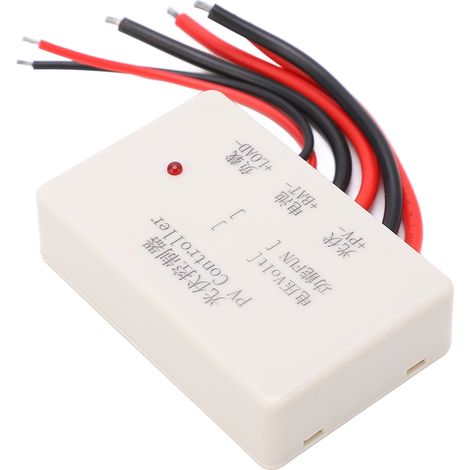 Contrôleur de charge solaire étanche, boîtier ABS, régulateur de batterie pour panneau solaire avec protection contre la surcharge et la décharge excessive, version sans contrôle de la lumière pour la (1/5)