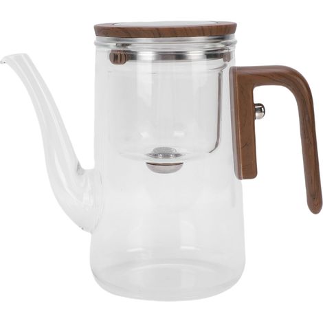 Théière avec infuseur et couvercle, 800ml, verre transparent, machine de séparation d'eau magnétique pour feuilles mobiles, maison et bureau