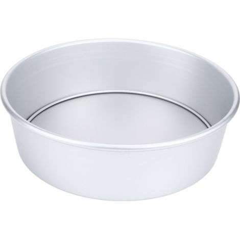 Moule à gâteau rond de 25 cm en aluminium anodisé avec fond amovible, idéal pour les mariages et les anniversaires. (1/5)
