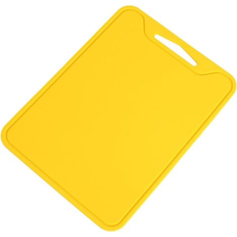 Tagliere in silicone ispessito, tappetino da taglio flessibile, tagliere da cucina in silicone, tagliere in silicone a doppia faccia, non graffia le verdure (giallo).