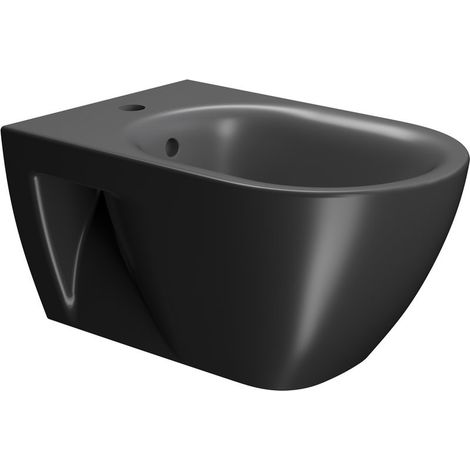 Bidet suspendu PURA ECO 36x55cm, noir mat (1/2)