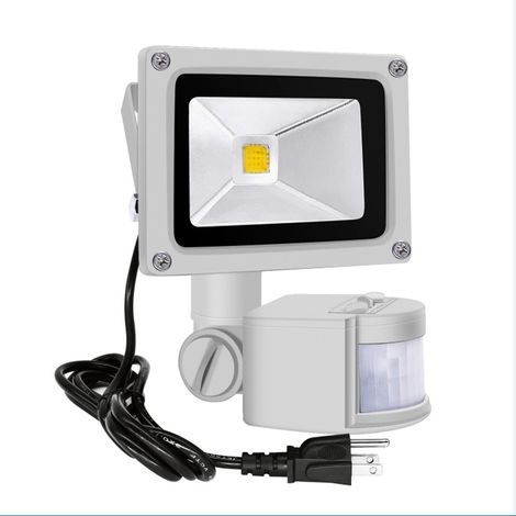 Projecteur LED à détection de présence humaine 10W pour couloir (1/5)