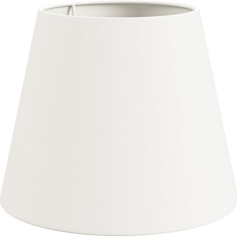 Abat-jour 1 unité Lin blanc Forme ronde Pour lampes de table et plafonniers Diamètre 200 mm (1/5)