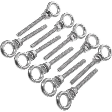 10 Boulons à œil M6x60 en acier inoxydable 316 avec anneau (1/5)