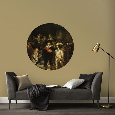 Sticker adhésif décoratif rond Ronde de nuit 100cm Multicolore (1/5)
