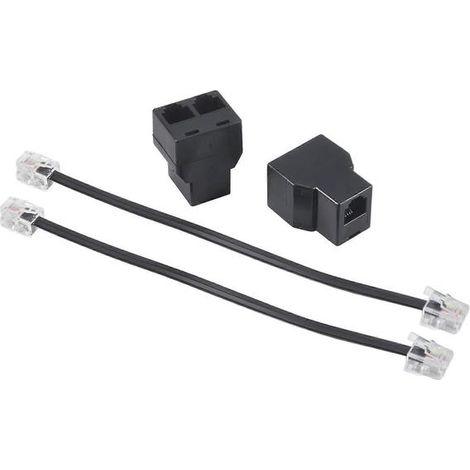 répartiteurs de câble téléphonique RJ11, câble de 15 cm, 6P4C, adaptateur répartiteur à 2 ports (1/5)