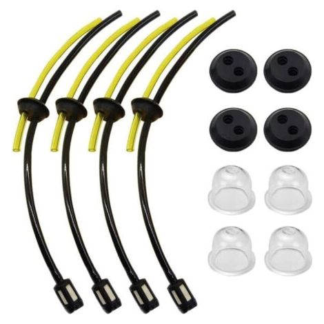 royaluxe-Jeu de 5 tuyaux de carburant, pièces de rechange pour débroussailleuse avec filtre et ampoule d'amorçage de carburant pour taille-haie et coupe-bordures