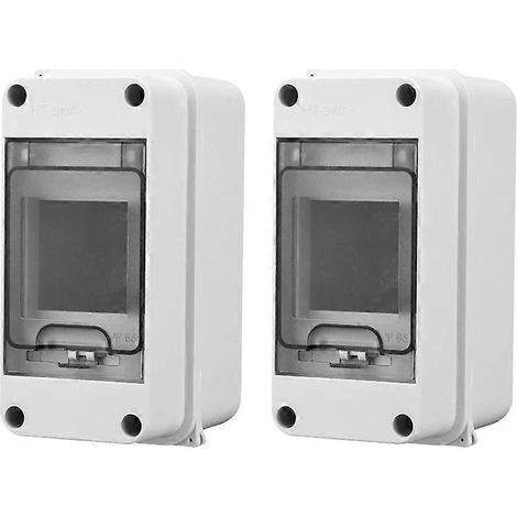 Boîte de protection de distribution à 3 voies, couvercle transparent étanche, boîte de jonction extérieure pour rail DIN 3 pièces (2 pièces) (1/4)