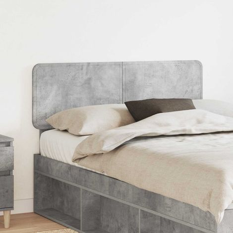 Tête de lit-Panneau de lit Gris béton 120 cm Bois d'ingénierie 593821 (1/5)