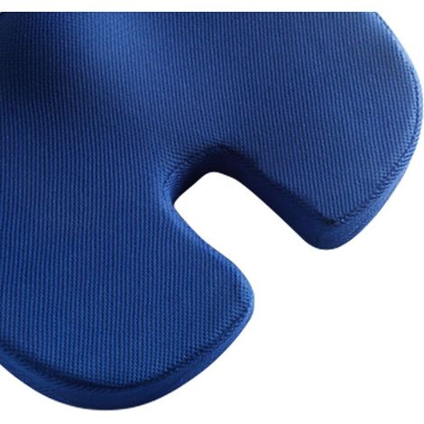 Coussin de siège en mousse à mémoire de forme avec surface en maille à rebond lent, doux et confortable, adapté aux bureaux, aux voitures, aux personnes souffrant d'hémorroïdes et aux femmes enceintes (1/5)