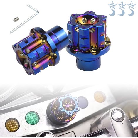 Modifications for motorcycles and electric motorcycles, titanium-plated key case, blued key loop, scooter key case, plum blossom shaped key loop